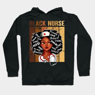 Black Nurse Afro Magic Melanin Black History Month Nurse Hoodie